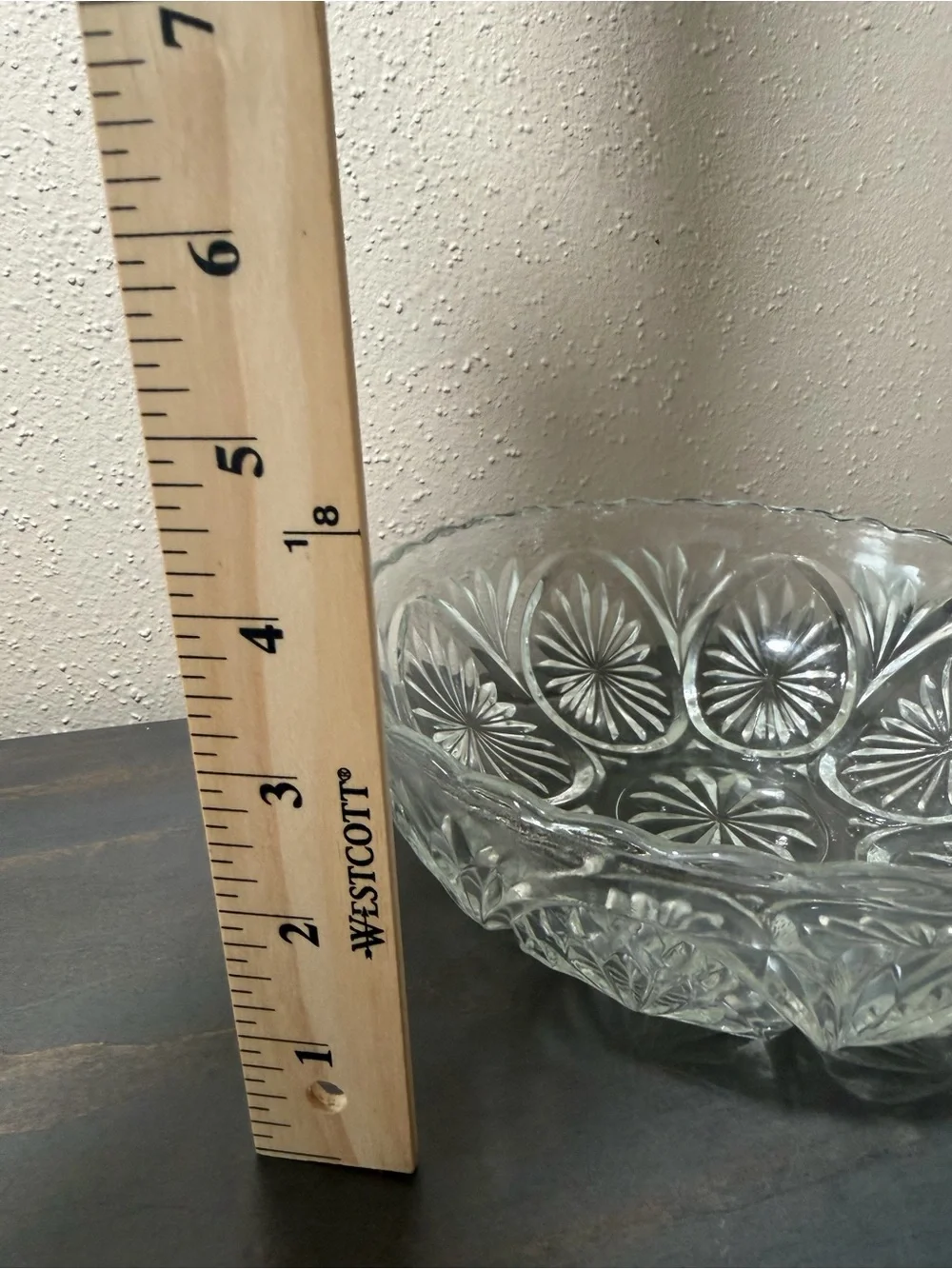 Clear Pressed Glass Serving Bowl
